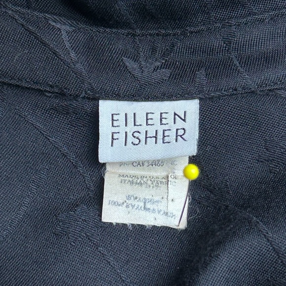 Eileen Fisher Embroidered Button Up Top Shirt Size 2X Goth QuietLuxury Preppy - Picture 15 of 16
